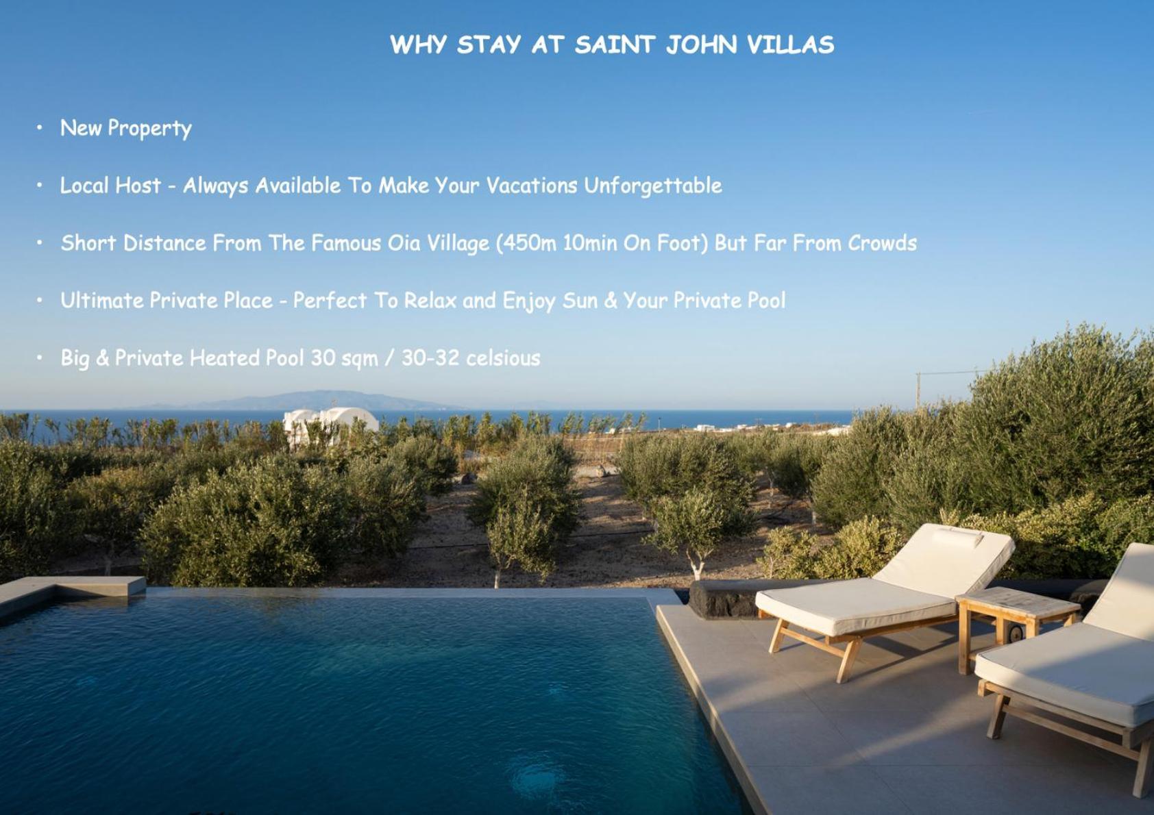 Saint John Oia-Exclusive Private Heated Pool Villas Esterno foto